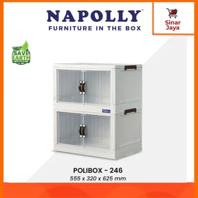 Napolly PoliBox Lemari Plastik Portable susun 1 2 3 4 5 (Serbaguna)