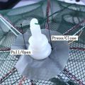 【COD/Original】Magic Fish Trap-Portable Fishing Net, Crab Fish Trap, Foldable Fishing Bait Trap Cast Net Cage with Nylon Rope for Catching Small Bait Fish Eels Catch Fish Crab Lobster Minnows Shrimp Cast Mesh 8 holes. 
