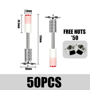 Nail gun nail thread nail M8 thread nail professional nail gun nail stainless steel 7.3MM with nut spiral nail high hardness thread integrated nail quick installation saves time and effort