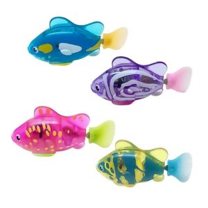 4Pieces Swimming Fish Cats Toy Electric Flashing Simulation Fish Toy For Boredom Cats Indoor Exercise Engagement Toy