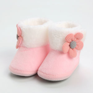 Newborn Baby Solid Pompom Snow Boots Soft Booties Infant Toddler Girls Boys Winter Warming Shoes Fashion Comfortable Anti-slip