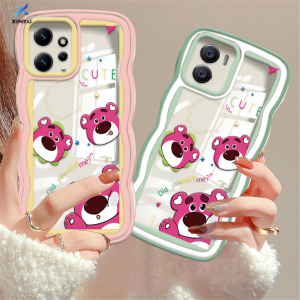 (Lokal Ready) Xinyu Casing hp Xiaomi Poco M3 Pro Poco M3 Poco X3 NFC Note 10 5G Stroberi Kartun Penutup Pelindung Lembut Pinggiran Gelombang Warna-warni pola beruang Case