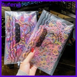 fufeng 1000PCS dùng một lần ban nhạc cao su đàn hồi tóc quan hệ Nhẫn ban nhạc trẻ em cô gái ponytails