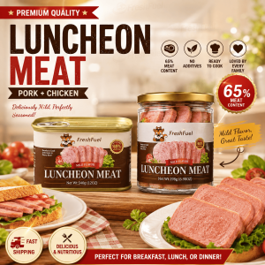 [BUY 2 GET 3] Mr.Squirrel Luncheon Meat | Ready-To-Eat Low Carb luncheon nutrious | Meat Canned Goods Convinient Perfect Meal