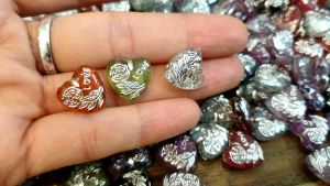 ลูกปัด ลูกปัดหัวใจ หัวใจ (20 เม็ด) DIY