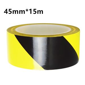 45mmx15m 45mmx33m Police Line Lakban Lantai Kuning Hitam Safety Line Floor Marking Warning Tape