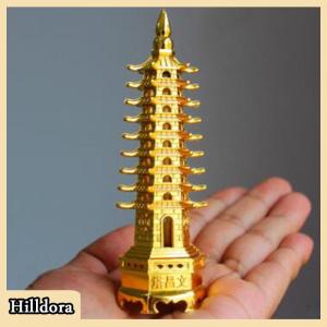 [Hilldora] หอศึกษาฮวงจุ้ยอัลลอยด์เหวินฉางเจดีย์เครื่องประดับตั้งโต๊ะ