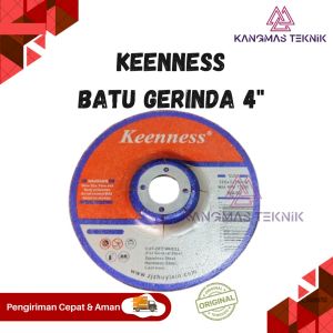 Keenness Mata Grinda Batu Gerinda Potong Besi Cutting Wheel Disc 4" x 1.2 mm MTA GRNDA BAJA 1PCS Diameter 100mm Tebal 2.5mm Lubang 16mm Double Reinforcement Alumunium Oxide