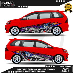 DECAL STIKER MOBIL AVANZA RUSH PICANTO SIRION  KIJANG JAZZ TRAGA THAILOOK FREE CUSTOM NAMA - AVN 011