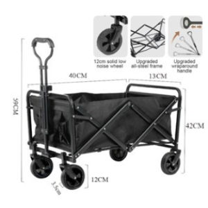 Nearra Multifunctional Outdoor Folding Wheelbar Family Picnic Beach Shopping Tool Wheelbar Wheelbar