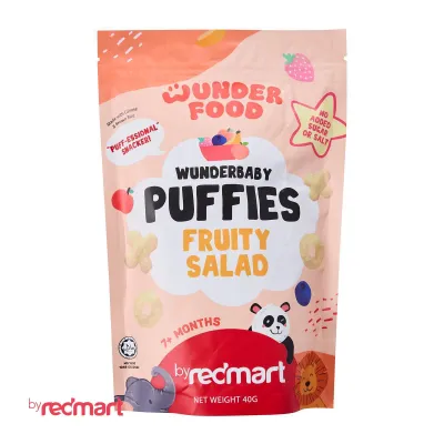 RedMart x Wunderfood Wunderbaby Puffies (Rice Puffs baby puff snack) - Fruity Salad