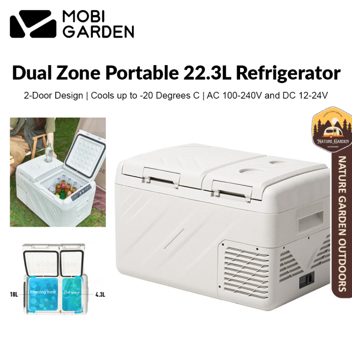 Mobi Garden Portable Car Camping Refrigerator Dual Zone