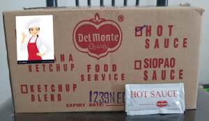 100% Hot Sauce (Del Monte) 7 grams X 250 (National Distributor/Fast Delivery)