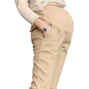 Baby Growth Diary Ready Stock 2024 Spring Autumn Korean Cotton Harem Pants Pregnant Women Bottoms Plus Size Ladies Trouser