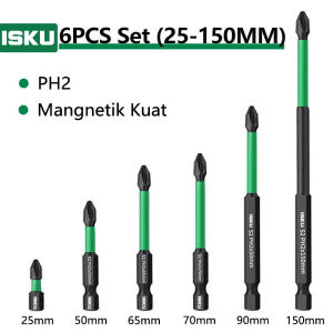 ISKU 8pcs Kunci Mata Obeng HEX 1/4 Key Baja S2 Set 9pcs Mata Obeng Torx Magnetic