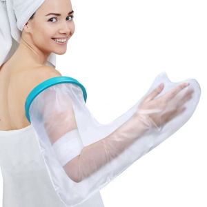 MICANGP Kín nước Mềm Trẻ em người lớn Lòng bàn tay chân gãy xương Khăn tắm Băng bó kín Để giữ cho vết thương khô ráo Cho vòi hoa sen dài bảo vệ Vỏ chống thấm cánh tay Vòng bọc bảo vệ bồn tắm
