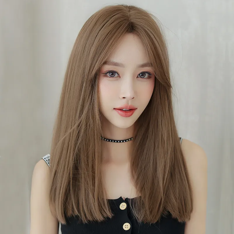 TSE Korean Style Wig Fashion Center parted Without Bangs Women s