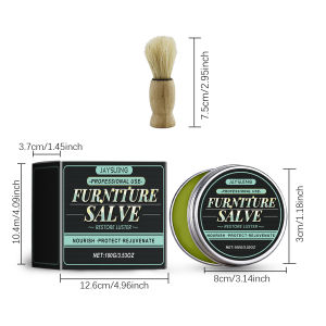 Furniture Salve for Leather & Wood Leather Repair Cream with Brush Polisher Moisturizer Conditioner for Couches Sofa Chair Restores Scratch Crack on Leather Wood and Vinyl 100g