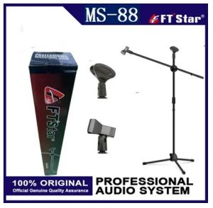 Microphone stand floor microphone stand metal tripod professional stage K song wheat stand microphone stand anchor live support mobile phone stand wired wireless microphone stand