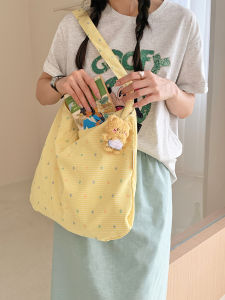 Gentle-style polka-dot shoulder bag large capacity tote bag casual and fresh with a relaxed vibe perfect for female college students