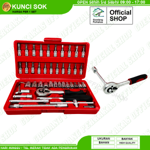 Kunci Shock Set 46 in 1 Yhunda / Kunci Socket Wrench Tool Kit