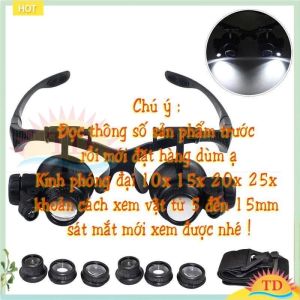 Kính lúp sửa chữa đồng hồ ổ khóa phóng đại 10x 15x 20x 25x xem vật 5mm 15mm (Sát mắt mới xem được) - No.9892GJ