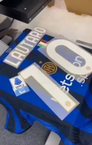 HOT DEAL[Breathable and Quick-Drying]Player Version Fans Edition Soccer Jersey 2425Inter Milan Home Away Jersey 10 Lautaro Customizable Kids Football Uniform for Children Training Sport Jersey Short-sleeve Top Shorts Boys Girls Milan Football Jersey Sets