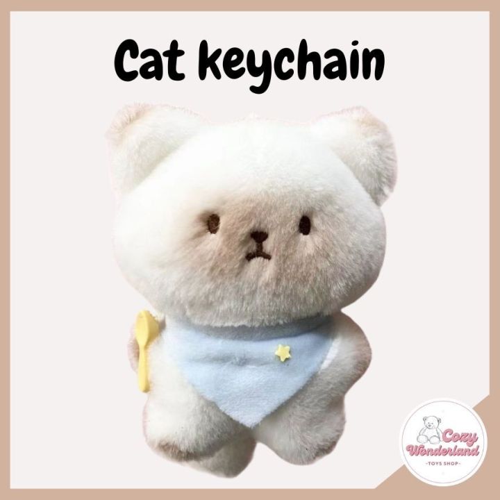 [Cat Series] Cat Kitten Meow Viral Keychain Fluffy Keychain Hand-made ...