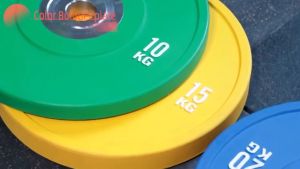 Color Bumper Plates Rubber Olympic Plates Weights 5kg/10kg/15kg/20kg/25kg for Gym and Home Work-out