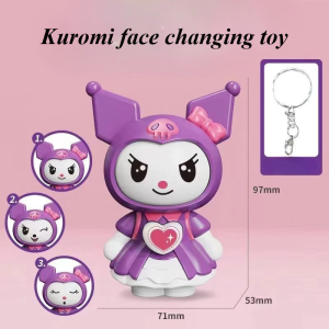 Flip Face Sanrio Keychain Toy - Fun Interactive Changing Face Pendant Family Party Game Props Cute Collectible Gift