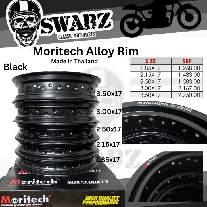 Moritech Rim Good Moritech Alloy Rims by 17 for Motorcycle Quality rims 36 holes black n ...
