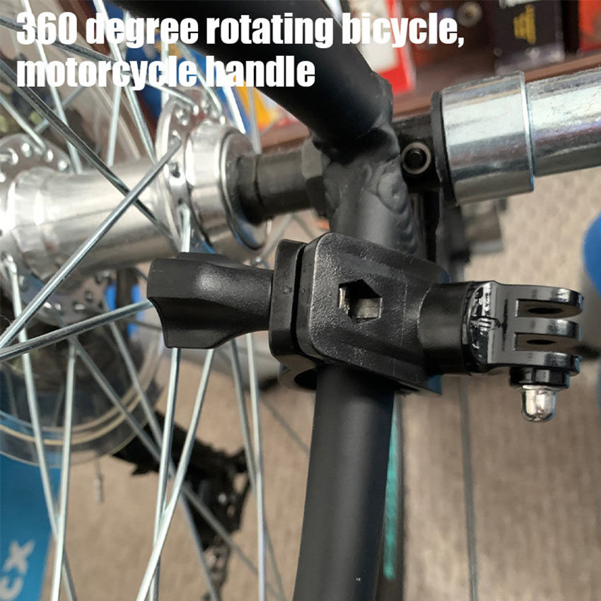 Bracket for 9 10 11 DJI SJCAM Insta360 Action Camera Accessories 360 Degree Rotation Bike Bicycle Motorcycle Handlebar Handle Bar Mount Holder For Gopro Hero 8 7 6 5. 