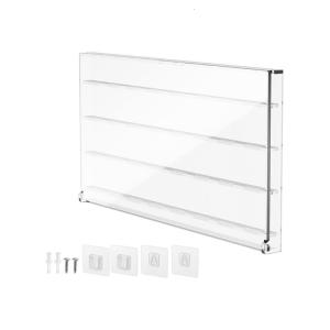 Thực tế đồ đựng Miếng gảy đàn guitar trường hợp giữ 32 Picks móc dán tường lưu trữ tổ chức với vỏ bọc chống bụi kết cấu Acrylic