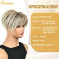 QUEENTAS Short Hair Topper for Women with Thinning Hair Daily Wear 360 ° 3D Cover Up 6.5"*6" Fluffy Hair Pieces with Bangs(Grey to Silver). 