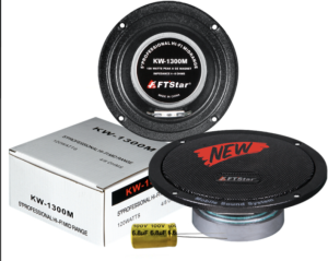 FTStar KW-1300M 5" Professional Hi-Fi Mid Range Speaker - 150 Watts Peak - 4 Ohms Impedance - Free Capacitor Included