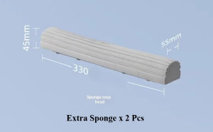 LODER ECOCO 33cm Sponge Mop PVA Mop Self Wringing Mop Floor Cleaning Squeeze Mop