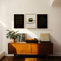 With Frame  | Ayat Kursi dan Terjemahan Gold Black Kaabah | 0157 | Minimalist Aesthetic Premium Abstract Modern Japandi Muji Neutral Scandi Nordic Pastel Boho Home Living Islamic Wall Art Decoration. 