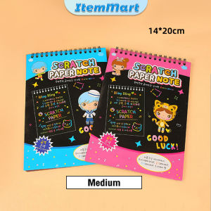 ItemMart Colorful Scraping Painting Magic Scratch Art Painting Paper Manual Drawing Toys Kids Education Toy