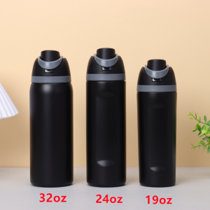 【Owala Style】VossFlask 19/24/32oz Stainless Steel Double Drink Vacuum Tumbler Water Bottle with Straw Large Capacity Direct Drinking Thermos