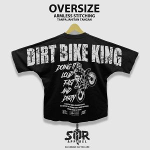 SMR APPAREL - Baju Kaos Oversize dirt bike king Pria Premium Cotton Combed 24s