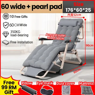 🔥SG Local Seller🔥Upgrade 193cm Foldable Bed Folding Single Bed Sofa Bed Foldable Chairs Camping Chair Bed Folding Chairs Portable Lazy Chair Recliner Chair Office/Home/Living Room/Hospital Sleeping Chair Bed Nap Bed Simple Lunch Break Bed 折叠床 懒人椅 躺椅