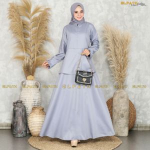 long dress abu cantik terbaru terlaris/gamis elfath