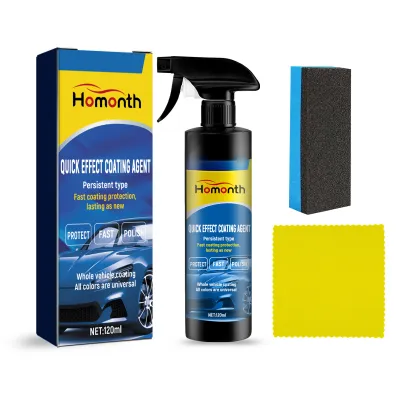 Homonth Car Automotive Paint Spray 3 In 1 Coating Agent Decontamination Polishing Maintenance Artifact Multi-functional Reconditioning Coating Restoring Liquid Protective Car Detailing Kit 120ml