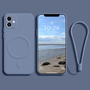 DDONG Magnetic Original Magsafe Wireless Charging Liquid Phone Case For iPhone 12 Pro Max Mini 8 plus XS XR 11 Pro Max Cover