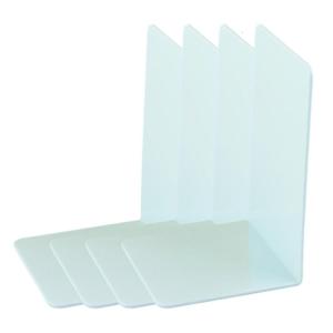 ที่กั้นหนังสืออะคริลิคสำหรับอ่านหนังสืออเนกประสงค์4ชิ้นชั้นที่ใส่หนังสือใช้งานได้จริงที่กั้นหนังสือตกแต่งที่ตั้งหนังสือรูปตัว L