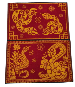 Keset Kaki Fengshui Shio Ular Tahun Imlek Simbol keberuntungan Hongsui bahan Tebal Daya Serap Air