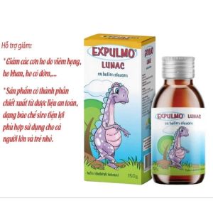 Siro Ho Trẻ Em Expulmo Lunac -  HỖ TRỢ GIẢM HO KHAN HO CÓ ĐỜM DÀNH CHO TRẺ EM 150g