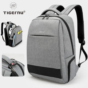 Tigernu 3516 Mens Backpacks Fashion Travel Male Anti theft USB Charging Waterproof School Bag For Men Travel Knapsack fit 15.6’’ Laptop