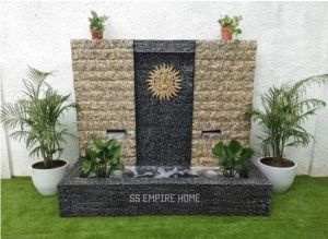 Feng Shui W05-D Ganesha 6x3x5 Fiberglass Wall Water Pond Kolam Air Garden Water Feature 风水流水喷泉瀑布池 Koi Fish Waterfall