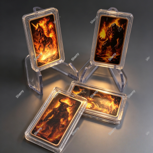 【discount store】1 oz .999 Copper Bar Mystic Guardians of Fire Collectible Card Fantasy Fire Creatures Bull Dragon Unicorn Stone Golem Design